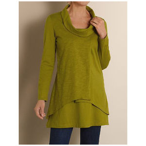 SOFT SURROUNDINGS Cowl Tunic Blouse Lagenlook